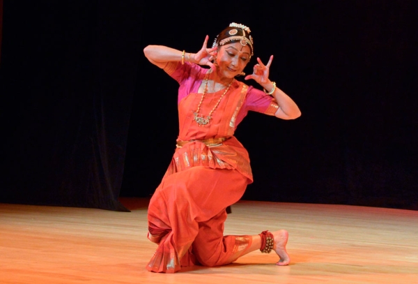 Leela Samson on stage at Asia Society New York on Oct. 1, 2013. (Elsa Ruiz/Asia Society)