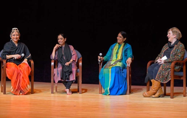L to R: Madhavi Mudgal, Leela Samson, Rajika Puri and Asia Society Director of Global Performing Arts and Special Cultural Initiatives Rachel Cooper. (Elsa Ruiz/Asia Society)