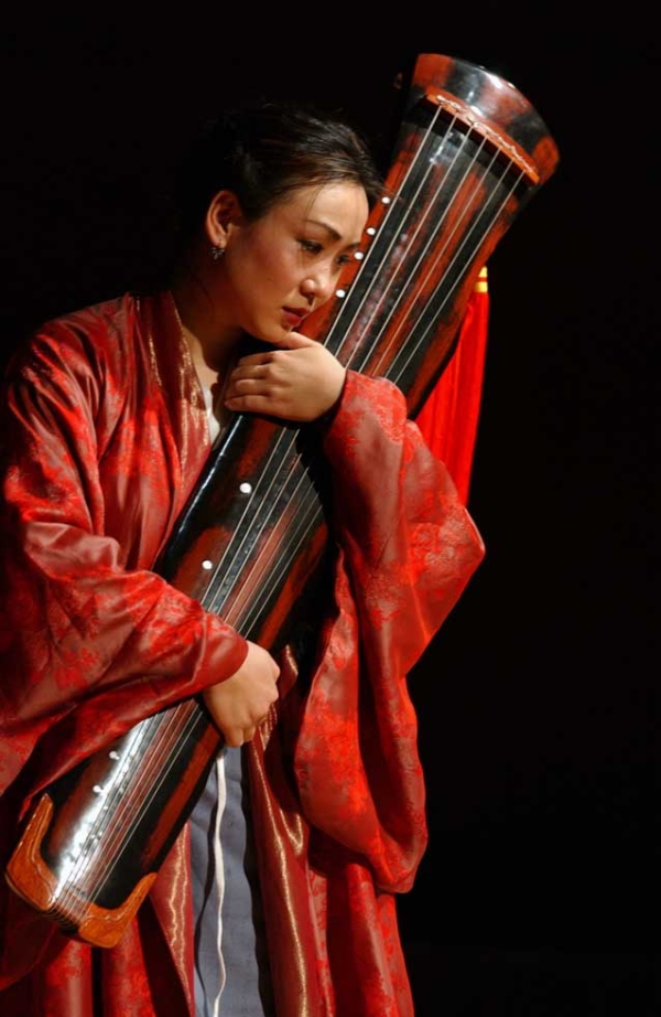Soprano Li Xiuying appeared in Bun-Ching Lam's opera "Wenji: Eighteen Songs of a Nomad Flute" (2002), co-commissioned by Asia Society and Hong Kong Festival. Li later appeared in "La Boheme" at New York City Opera. (Courtesy the artist)
