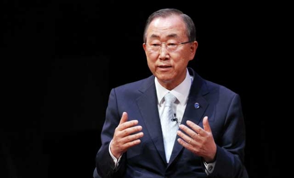 United Nations Secretary-General Ban Ki-moon at Asia Society New York on June 20, 2014. (Ellen Wallop/Asia Society)