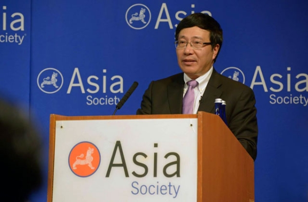 Deputy Prime Minister and Foreign Minister of Vietnam Pham Binh Minh at Asia Society New York on September 24, 2014. (Elsa Ruiz/Asia Society)
