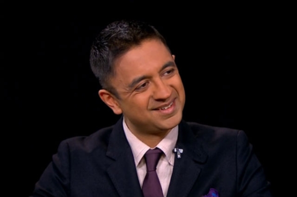 Jazz pianist, bandleader, and composer Vijay Iyer on The Charlie Rose Show on March 16, 2015. 
