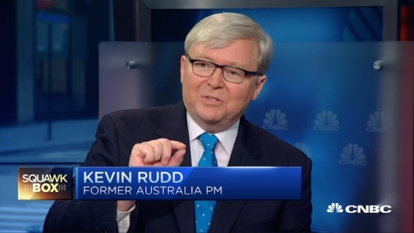 Kevin Rudd joined CNBC's "Squawk Box" to discuss China's recent stock market turmoil (CNBC)