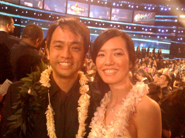 Daniel Ho with Lydia Miyashiro-Ho at the 2010 GRAMMY Awards. (Courtesy of Daniel Ho)