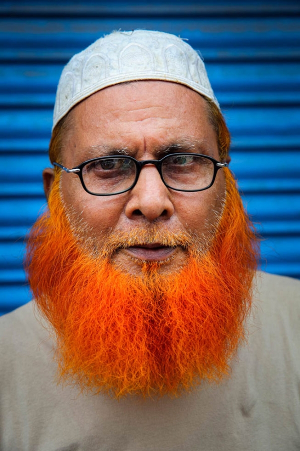 "It’s our Sunnat. Our Prophet Muhammad used it." Gias Uddin on why he henna-dyed his beard. (GMB Akash)