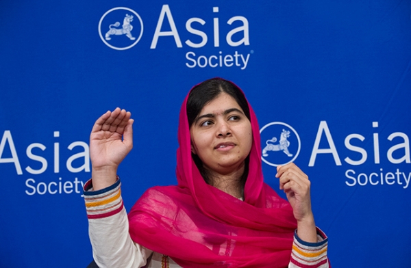 Malala Yousafzai appeared at Asia Society on Saturday to discuss her upcoming documentary, He Named Me Malala (Elena Olivo/Asia Society)