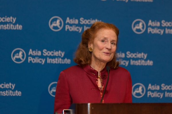 Henrietta Fore, Co-Chair of Asia Society, addresses the guests. (Nick Khazal/Asia Society)