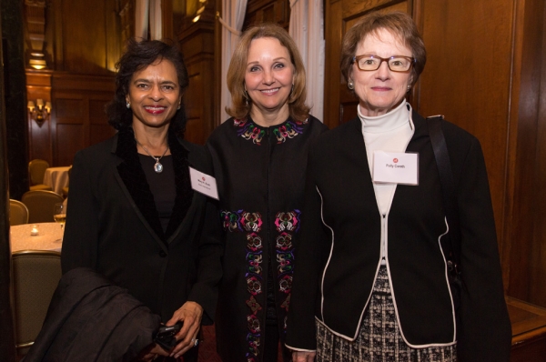 Josette Sheeran, President and CEO of Asia Society (center) with the Honorable Mary K. Bush, Chairman and Founder of Bush International (left) and Polly Coreth (right). (Nick Khazal/Asia Society)