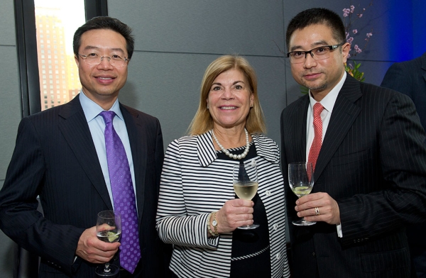 Brian Li, Barbara Van Allen, and Alan Way during the event on March 15, 2016. (Asia Society/Elena Olivo)