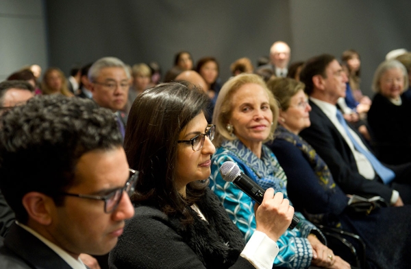 The panelists answer questions from the audience during the event on March 15, 2016. (Asia Society/Elena Olivo)
