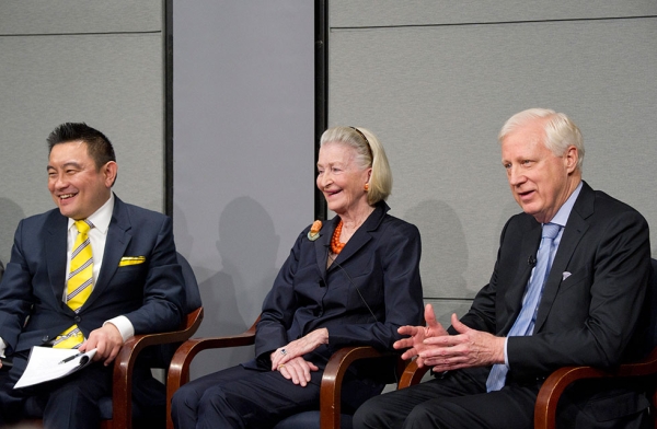 Boon Hui Tan, Ann Kinney, and Jim Lally during the event on March 15, 2016. (Asia Society/Elena Olivo)