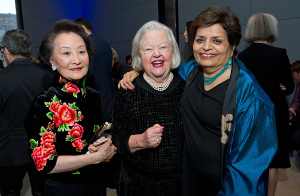 Miranda Tang, Stephanie Zuellig, and Vishakha Desai, former Asia Society President, during the event on March 15, 2016. (Asia Society/Elena Olivo)