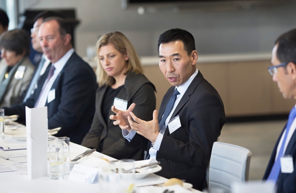 Ambassador-designate to the Republic of Korea James Choi discusses the current state of Australia-Korea relations as part of Asia Society Australia’s ‘Policy Briefing’ series in Sydney on November 23, 2016. (Asia Society/Ellis Cowan)