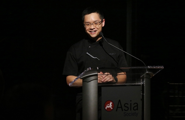 Chef Malcolm Lee of Candlenut, the world’s first and only Michelin-starred Peranakan restaurant in Singapore, designed special hors d’oeuvres for the exhibition opening. (Ellen Wallop/Asia Society)