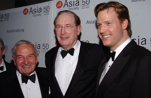 (L to R) David Rockefeller, John "Jay" Rockefeller IV, and Charles Rockefeller at the Asia Society 50th Anniversary Gala Dinner at the Waldorf-Astoria in 2006. (Patrick McMullan/Getty Images)