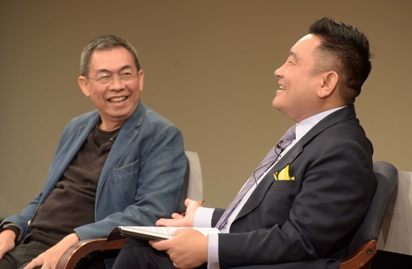 Artist FX Harsono and Vice President for Global Arts & Cultural Programs at Asia Society Boon Hui Tan discuss navigating artistry during times of tension at Asia Society New York on September 12, 2017. (Elsa Ruiz/Asia Society)