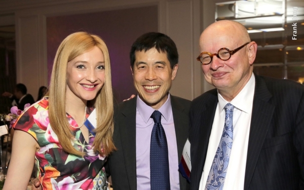 Katy Gabel (left); ASNC Advisory Board Member, Michael Chui (middle); and ASNC Advisory Board Co-Chairman, Kenneth P. Wilcox (Frank Jang Asia Society)