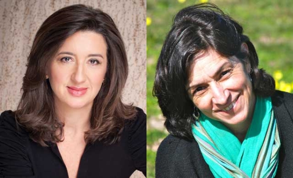 Anita Amirrezvani (L) and Persis Karim (R), co-editors of "Tremors: New Fiction by Iranian American Writers." (Anita Amirrezvani: Rex Bonomelli.) 