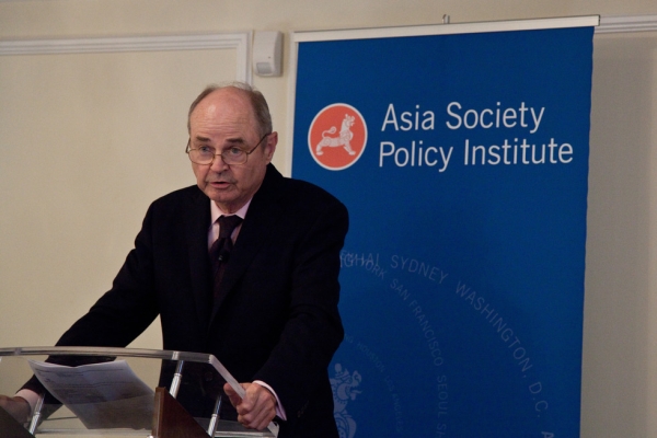 Amb. James Dobbins, U.S. Special Representative for Afghanistan and Pakistan, speaks at the Asia Society Policy Institute in Washington, D.C. on July 9, 2014. (Christina Dinh/Asia Society)