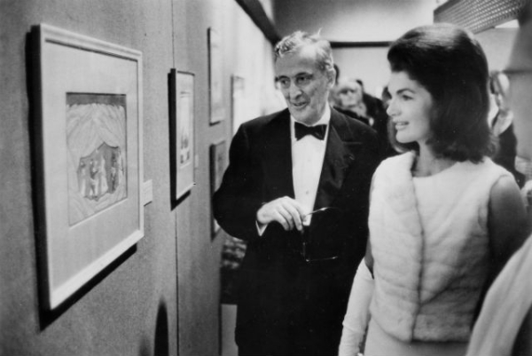 Jacqueline Kennedy with Asia House Gallery director Gordon Bailey Washburn. (Ben McCall)