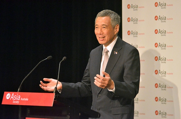 Singapore Prime Minister Lee Hsien Loong speaking at Asia Society in Sydney, Australia, on October 12, 2012. (Asia Society)