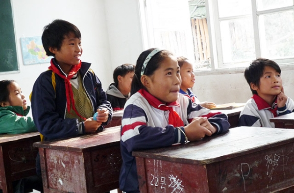 Students in Guizhou, China. (Thomas Galvez/Flickr)