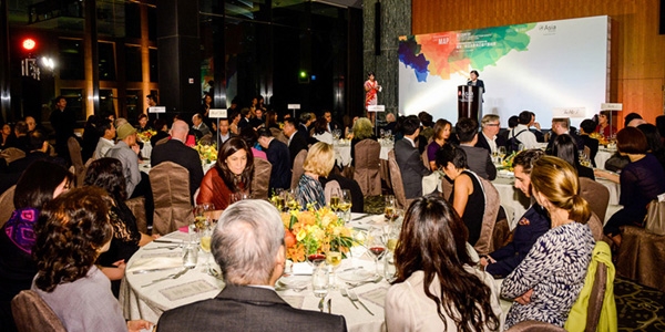 Over a hundred guests attended “No Country: Contemporary Art for South and Southeast Asia” exhibition’s opening gala on October 28, 2013. 