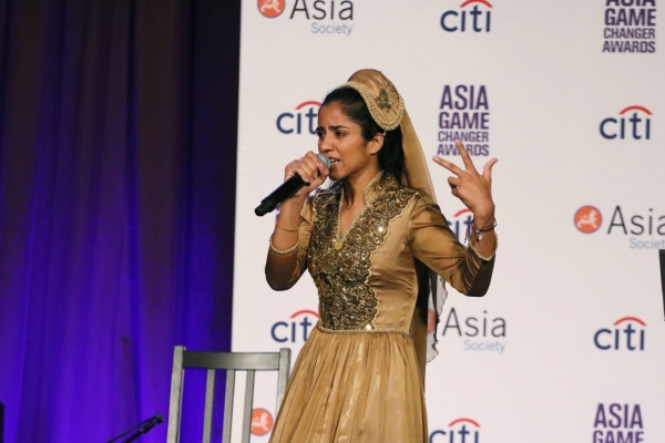 Sonita Alizadeh Raps at the Asia Game Changer Awards
