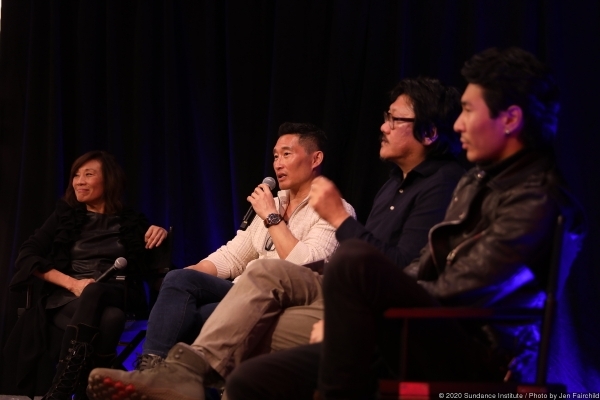 From left to right: Janet Yang, Daniel Dae Kim (Blast Beat, Always Be My Maybe, Hellboy), Benedict Wong (Nine Days, The Martian, Avengers: Endgame), Chris Pang (Palm Springs, Crazy Rich Asians)