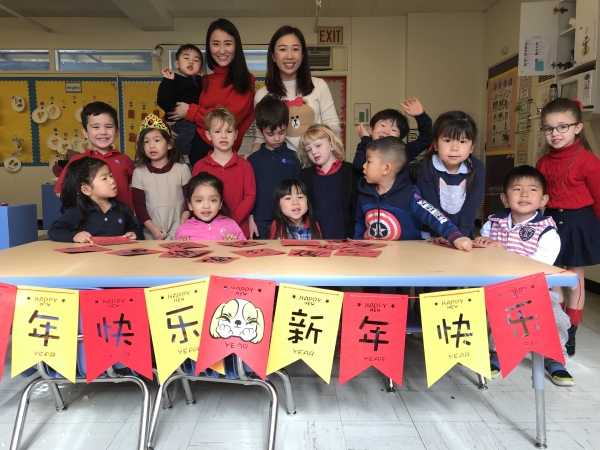 Group photo of students celebrating Lunar New Year