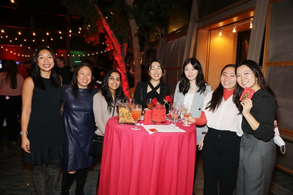Guests at a Lunar New Year-themed Leo Bar at Asia Society New York