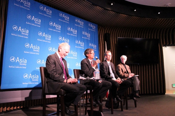Panelists for "Policy and Regulation" chuckle during the first session. (Asia Society)