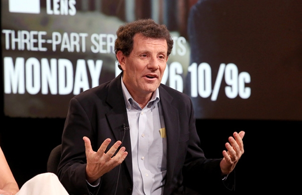 Nicholas Kristof speaks onstage during the 'Independent Lens: A Path Appears' panel discussion at the PBS Network on January 20, 2015 in Pasadena, California. (Frederick M. Brown/Getty Images)