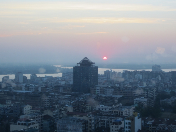 Yangon at sunset. (Suzanne DiMaggio)