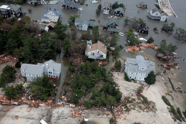Aerial views of the damage caused by Hurricane Sandy to the New Jersey coast taken during a search and rescue mission by 1-150 Assault Helicopter Battalion, New Jersey Army National Guard, October 30, 2012. (DVIDSHUB/Flickr)