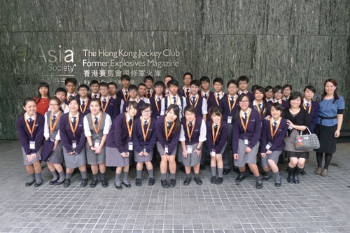 Secondary school students from Hong Kong Buddhist Tai Hung College visited Asia Society Hong Kong Center on March 16, 2012. 