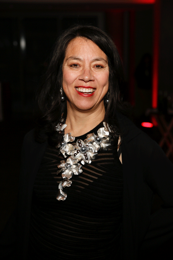 Emcee Sandra Tsing Loh poses during the Asia Society Southern California 2016 Annual Gala at the Skirball Cultural Center on May 22, 2016, in Los Angeles, California. (Photo by Ryan Miller/Capture Imaging)