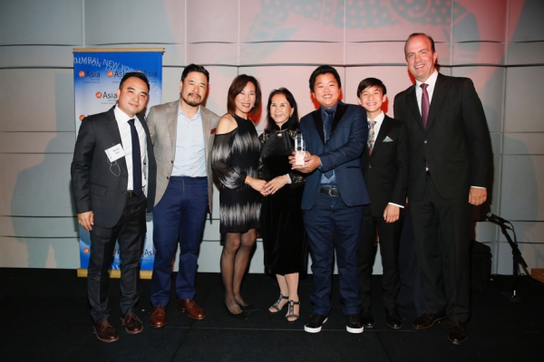 The cast and producers of “Fresh Off The Boat” pose during the Asia Society Southern California 2017 Annual Gala at the Skirball Cultural Center on May 7, 2017, in Los Angeles, California. (Photo by Ryan Miller/Capture Imaging)
