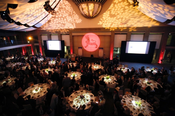The ballroom during the Asia Society Southern California 2017 Annual Gala at the Skirball Cultural Center on May 7, 2017, in Los Angeles , California. (Photo by Ryan Miller/Capture Imaging)