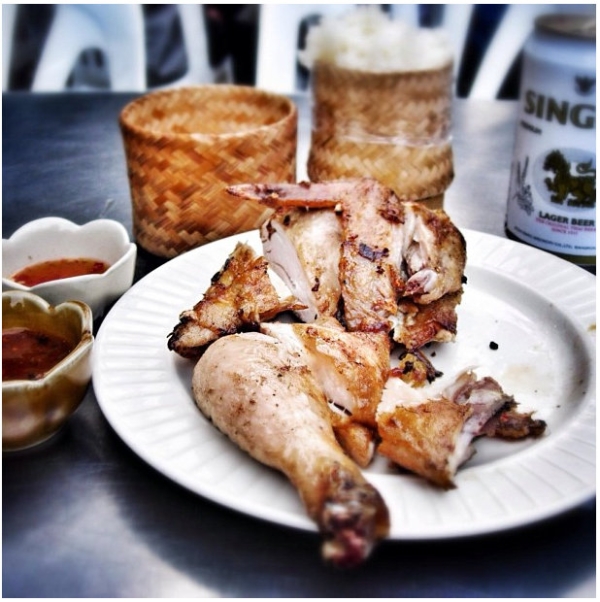 Our winner: @adamsteckler's photo of Thai barbequed chicken and sticky rice.