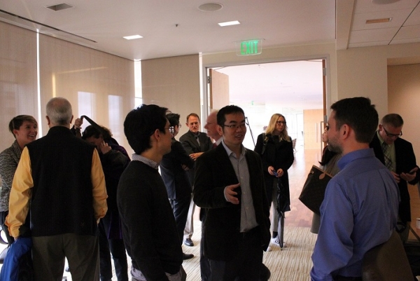 On December 9, 2016, participants mingle before the round table. (Asia Society)