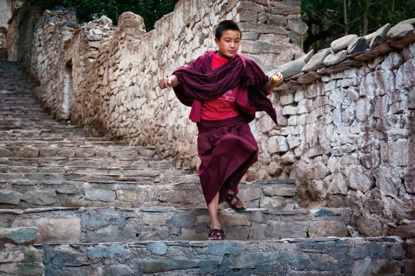 A young Buddhist monk in Hemis Monastery, Leh, Ladakh, India. (Anjum Vahanvati)