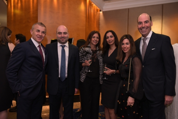 Francisco and Maria Alicia Aristeguieta (far right) and guests at the 2017 Asia Arts Awards Hong Kong reception.