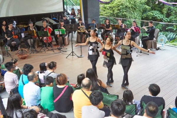 Dance trio in "Finding Alice" on July 27, 2014. (Asia Society Hong Kong Center)