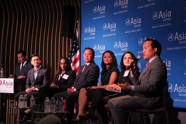 Assemblymember David Chiu (far right) represents the California State Assembly, 17th District. (Yiwen Zhang/Asia Society)