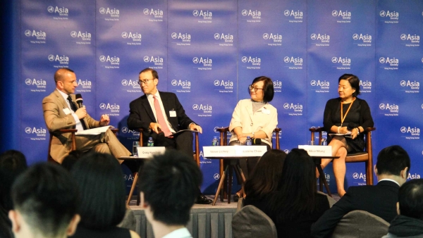 From left: Craig Hamilton, Stephen D. Lackey, Winsome Chow, S. Alice Mong