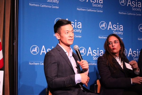 Assemblymember Evan Low of the California State Assembly traveled up from the 28th District to participate in the event. (Yiwen Zhang/Asia Society)