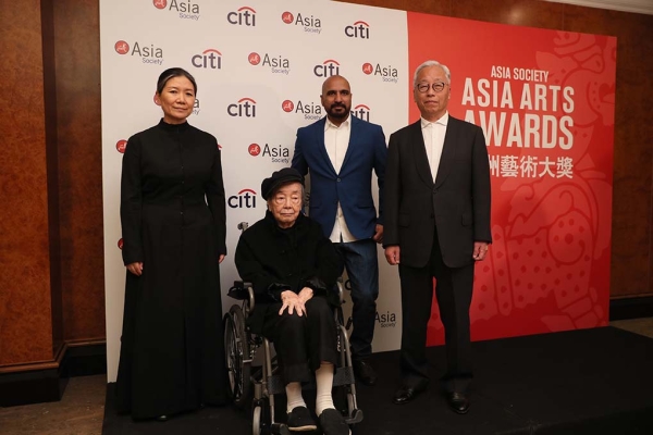 The 2017 Asia Art Awards Hong Kong honorees, (left to right) Kimsooja, Hon Chi Fun, Rashid Rana, and Hiroshi Sugimoto.