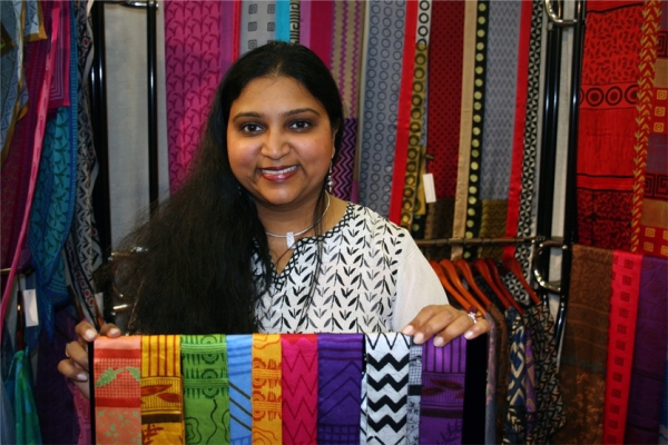 Harshita Lohia, Indian silk designer, appears at AsiaStore on May 15. 