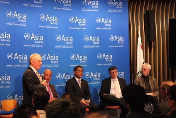 Pickering starts off the second panel, "Defusing Tensions over the South China Seas." (Yiwen Zhang/Asia Society)